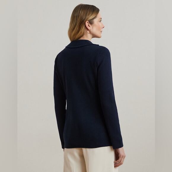 Lauren Ralph Lauren Cotton-Blend Sweater Blazer L - Picture 6 of 9